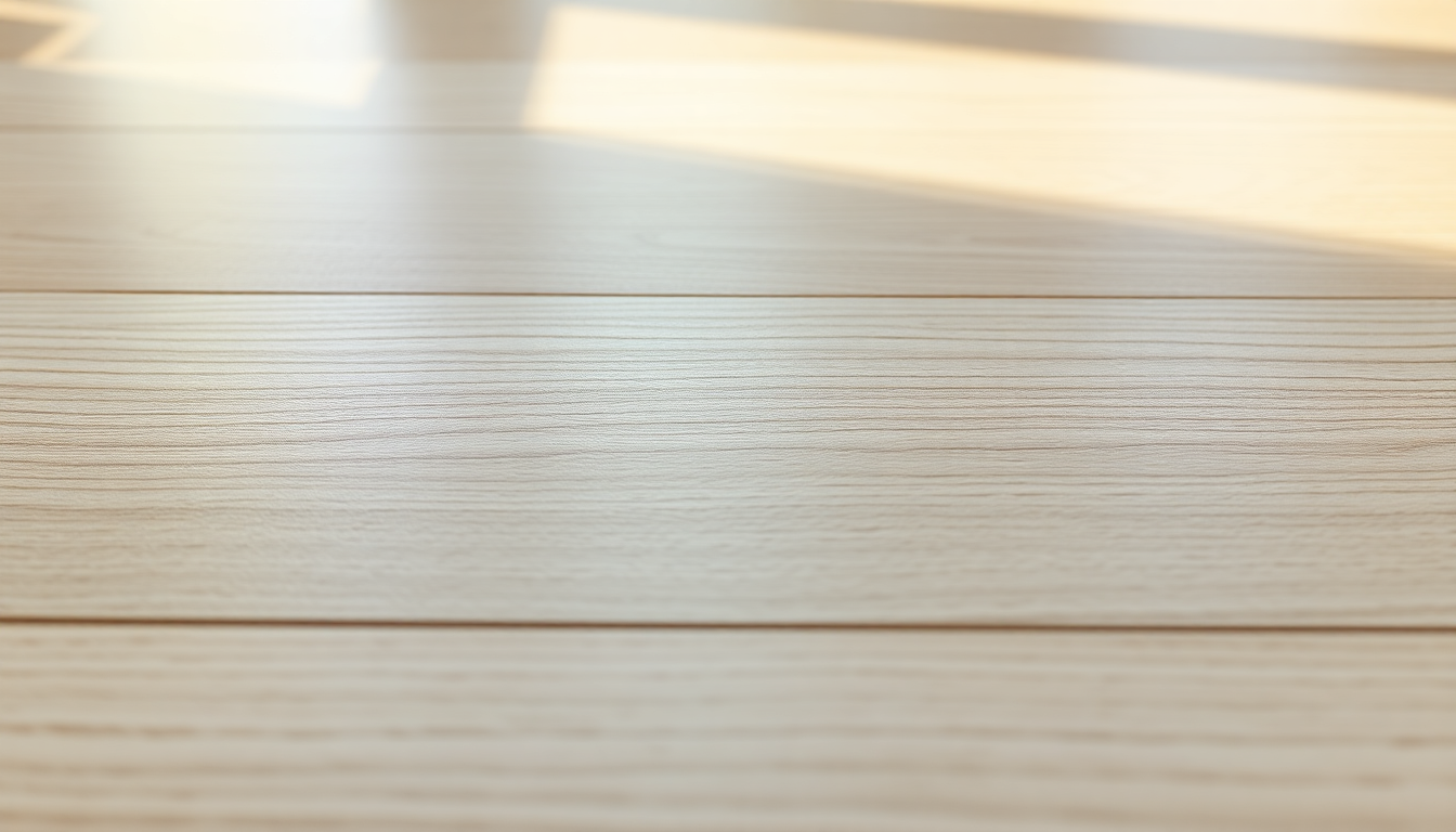 Water droplets on a water-resistant laminate flooring surface